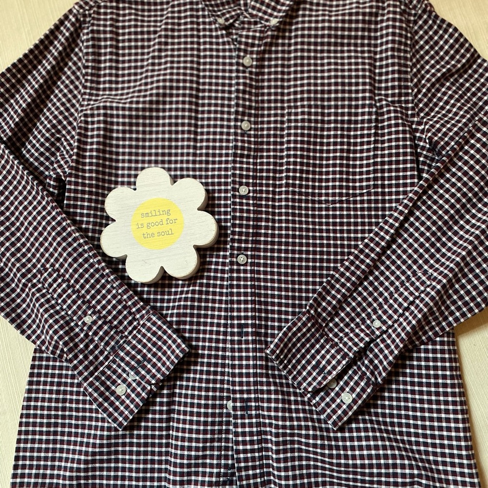 Sonoma Men's Black and White Checkered Shirt